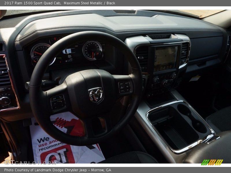 Maximum Steel Metallic / Black 2017 Ram 1500 Sport Quad Cab