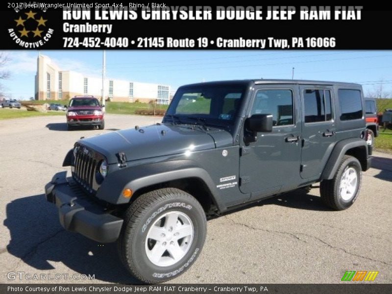 Rhino / Black 2017 Jeep Wrangler Unlimited Sport 4x4