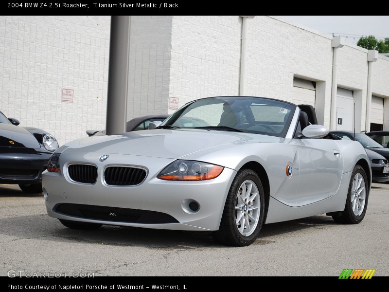 Titanium Silver Metallic / Black 2004 BMW Z4 2.5i Roadster