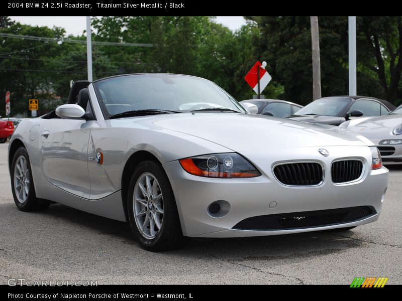 Titanium Silver Metallic / Black 2004 BMW Z4 2.5i Roadster
