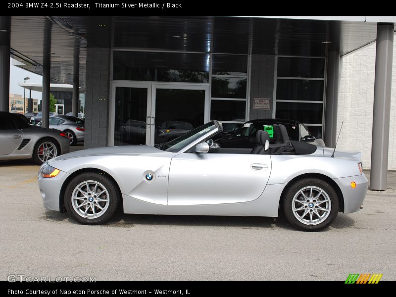 Titanium Silver Metallic / Black 2004 BMW Z4 2.5i Roadster