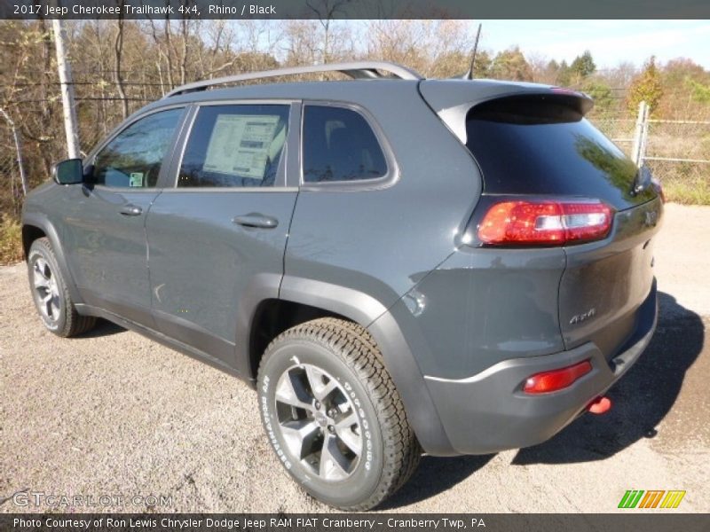 Rhino / Black 2017 Jeep Cherokee Trailhawk 4x4