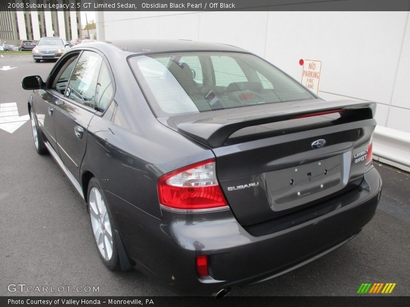 Obsidian Black Pearl / Off Black 2008 Subaru Legacy 2.5 GT Limited Sedan
