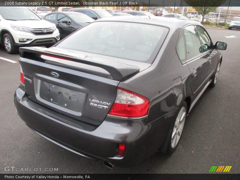 Obsidian Black Pearl / Off Black 2008 Subaru Legacy 2.5 GT Limited Sedan