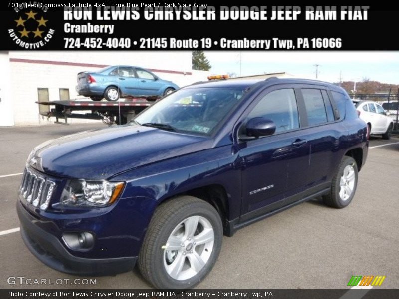 True Blue Pearl / Dark Slate Gray 2017 Jeep Compass Latitude 4x4