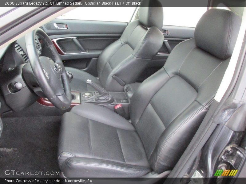 Obsidian Black Pearl / Off Black 2008 Subaru Legacy 2.5 GT Limited Sedan