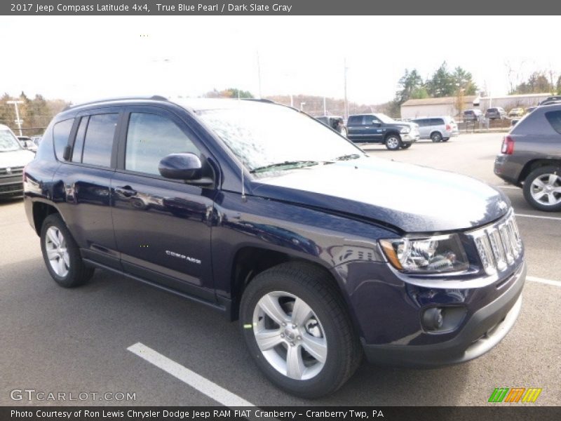 True Blue Pearl / Dark Slate Gray 2017 Jeep Compass Latitude 4x4