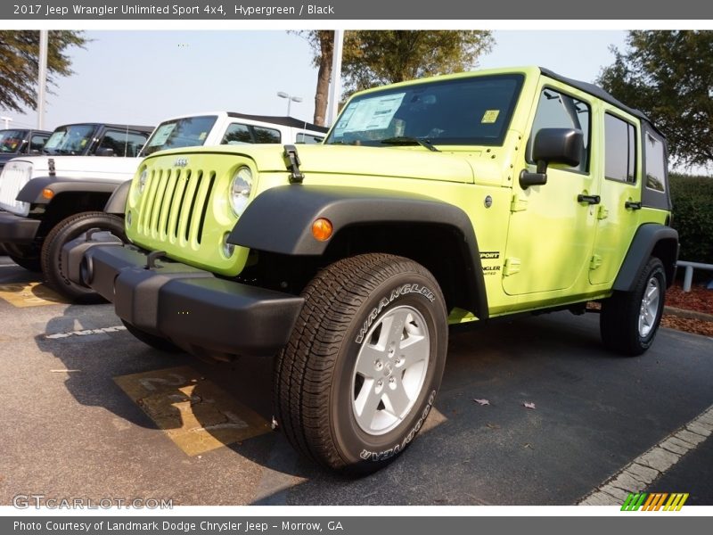 Hypergreen / Black 2017 Jeep Wrangler Unlimited Sport 4x4