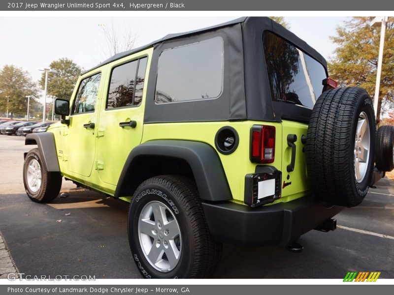 Hypergreen / Black 2017 Jeep Wrangler Unlimited Sport 4x4