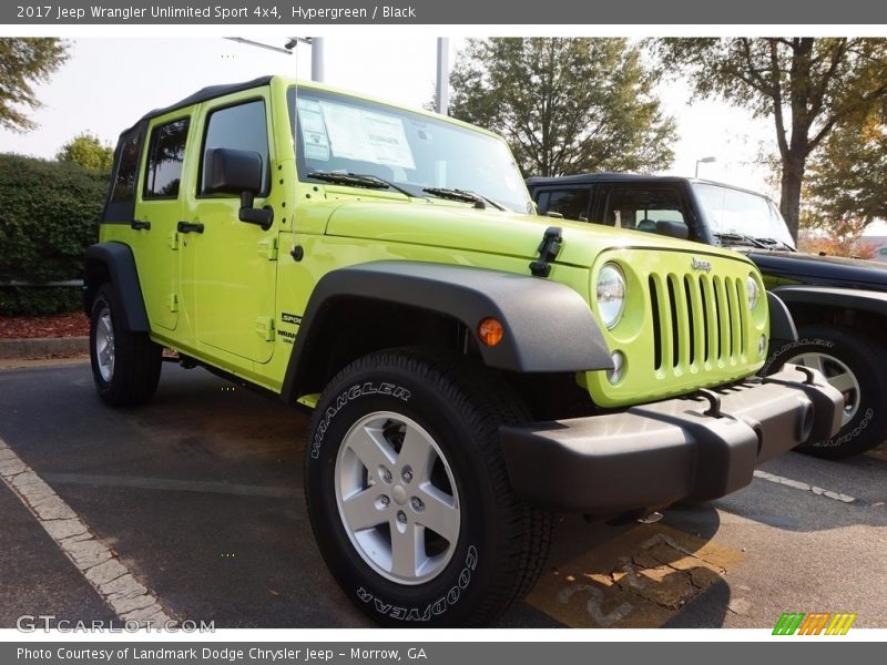 Hypergreen / Black 2017 Jeep Wrangler Unlimited Sport 4x4