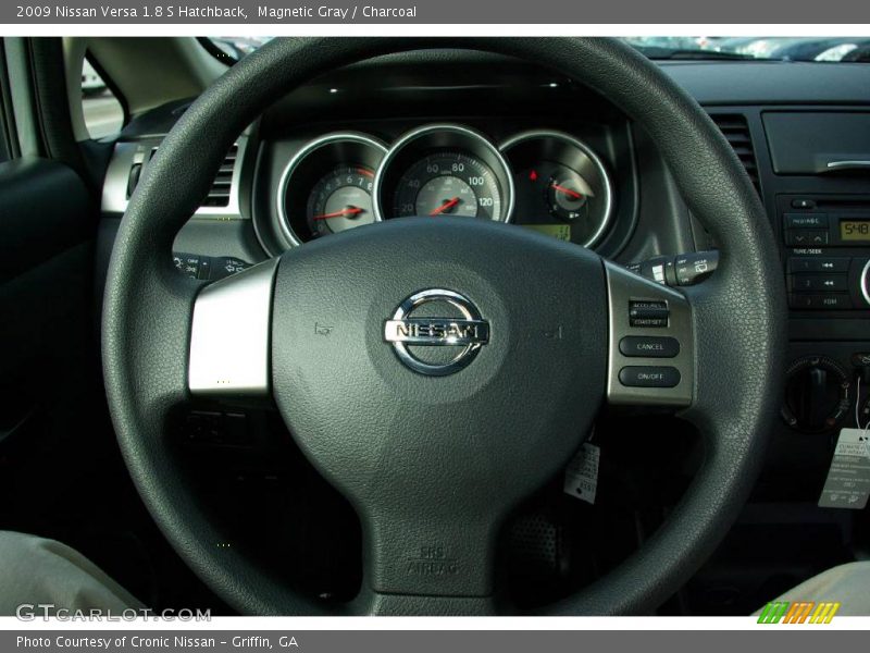 Magnetic Gray / Charcoal 2009 Nissan Versa 1.8 S Hatchback