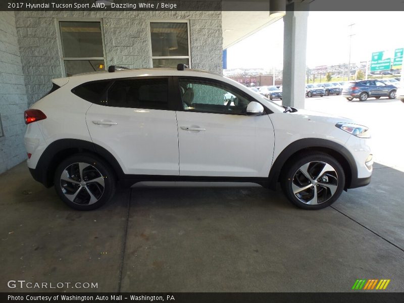 Dazzling White / Beige 2017 Hyundai Tucson Sport AWD