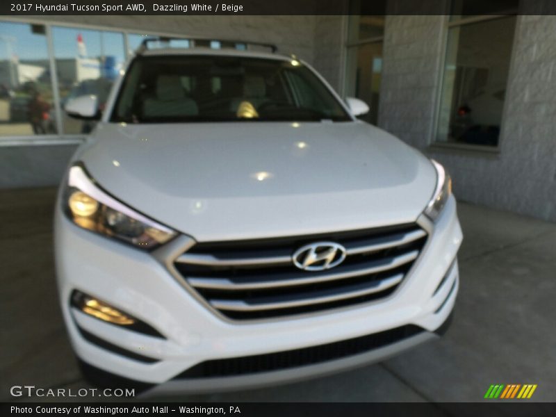 Dazzling White / Beige 2017 Hyundai Tucson Sport AWD