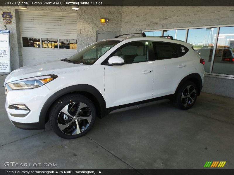 Dazzling White / Beige 2017 Hyundai Tucson Sport AWD