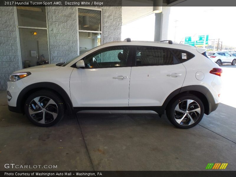 Dazzling White / Beige 2017 Hyundai Tucson Sport AWD