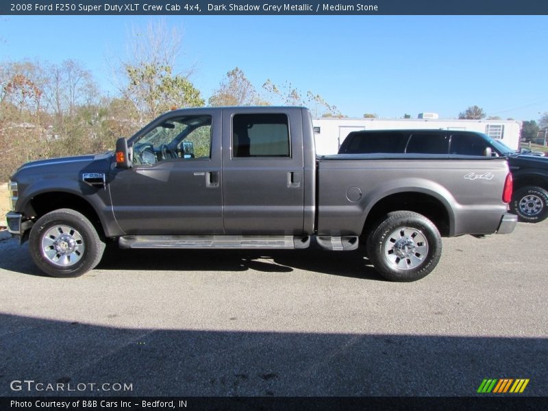 Dark Shadow Grey Metallic / Medium Stone 2008 Ford F250 Super Duty XLT Crew Cab 4x4