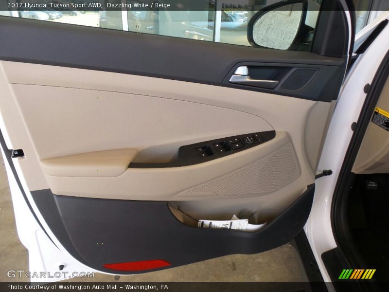 Dazzling White / Beige 2017 Hyundai Tucson Sport AWD