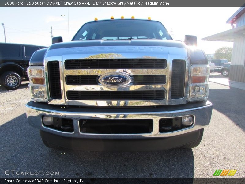 Dark Shadow Grey Metallic / Medium Stone 2008 Ford F250 Super Duty XLT Crew Cab 4x4