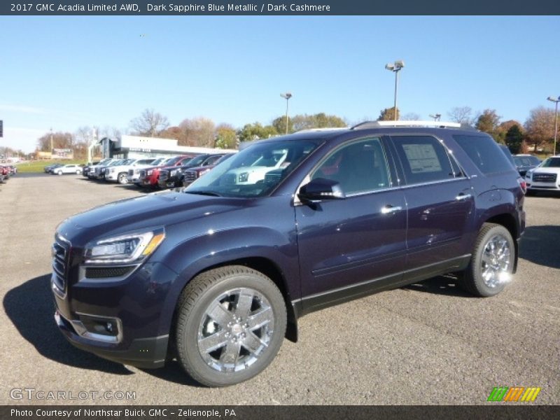 Dark Sapphire Blue Metallic / Dark Cashmere 2017 GMC Acadia Limited AWD