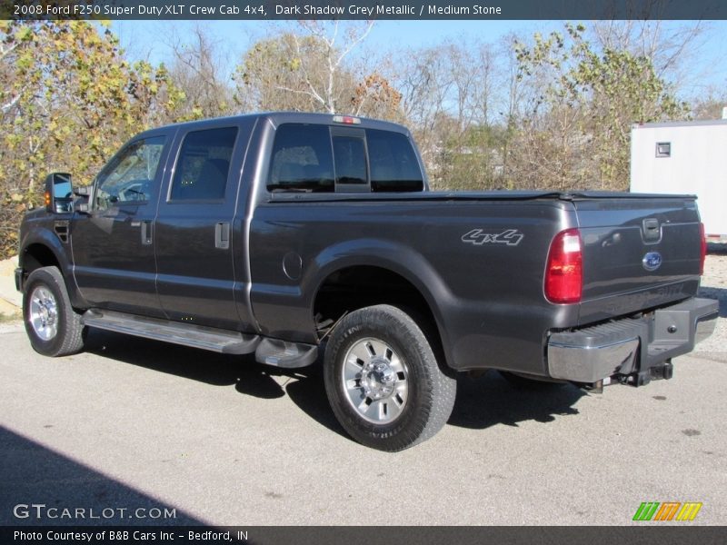 Dark Shadow Grey Metallic / Medium Stone 2008 Ford F250 Super Duty XLT Crew Cab 4x4