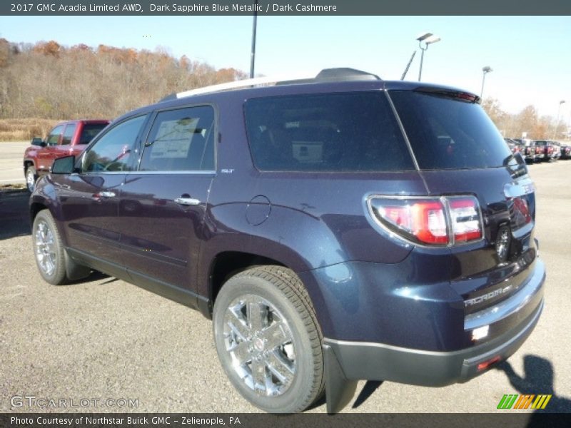 Dark Sapphire Blue Metallic / Dark Cashmere 2017 GMC Acadia Limited AWD