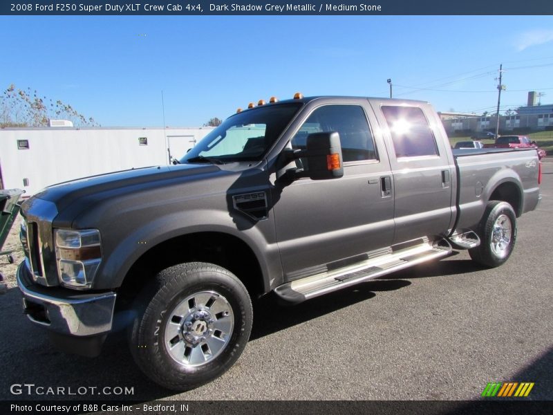 Dark Shadow Grey Metallic / Medium Stone 2008 Ford F250 Super Duty XLT Crew Cab 4x4