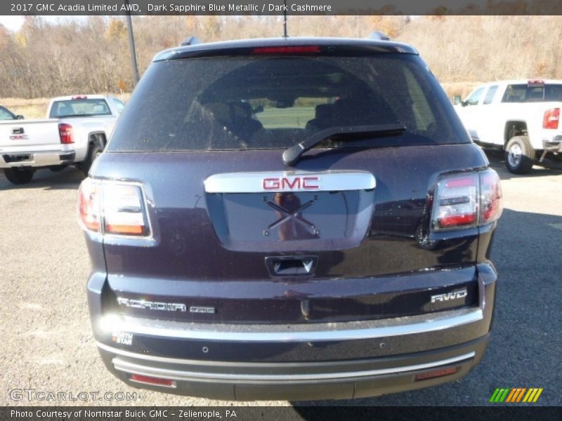 Dark Sapphire Blue Metallic / Dark Cashmere 2017 GMC Acadia Limited AWD