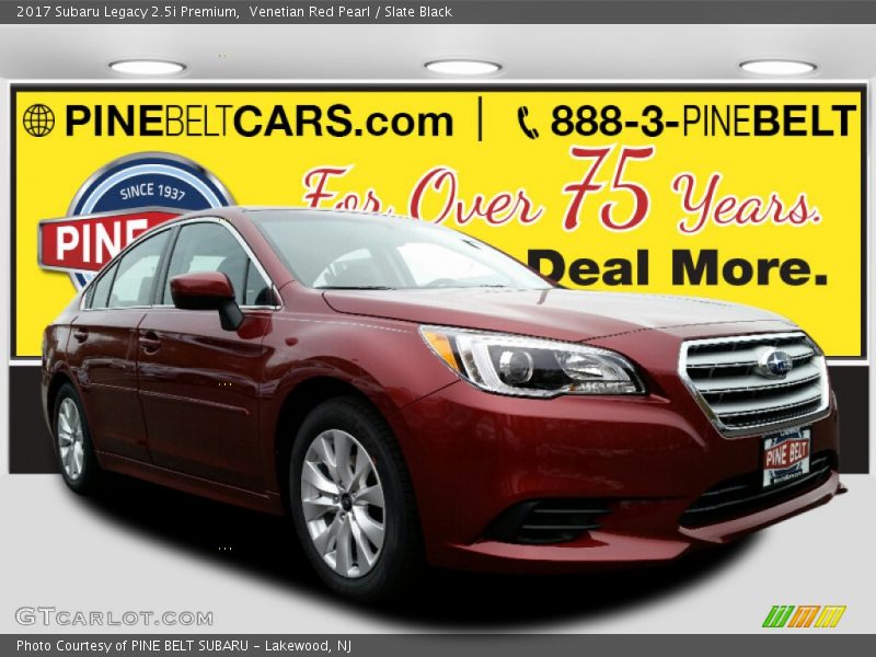 Venetian Red Pearl / Slate Black 2017 Subaru Legacy 2.5i Premium