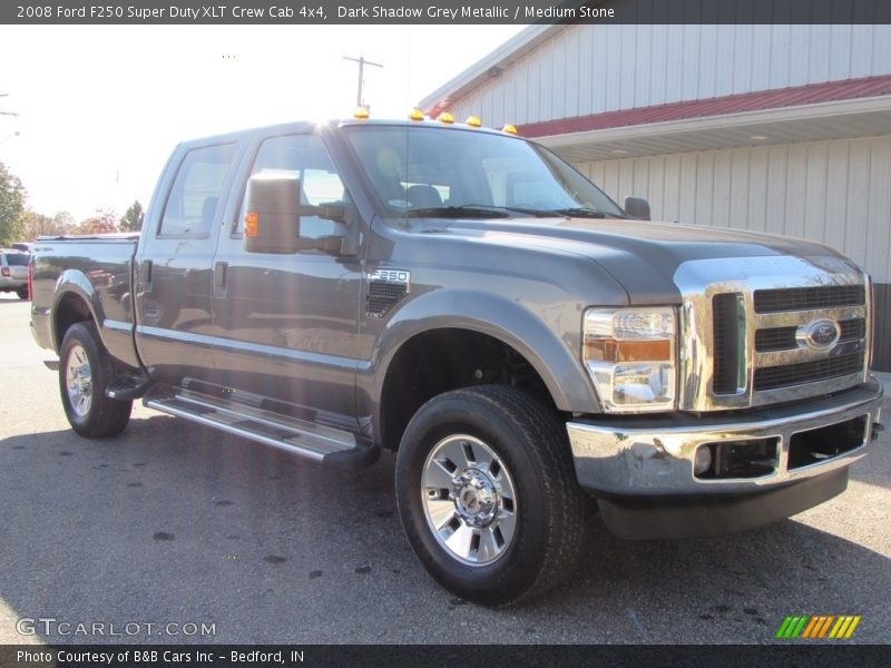 Dark Shadow Grey Metallic / Medium Stone 2008 Ford F250 Super Duty XLT Crew Cab 4x4