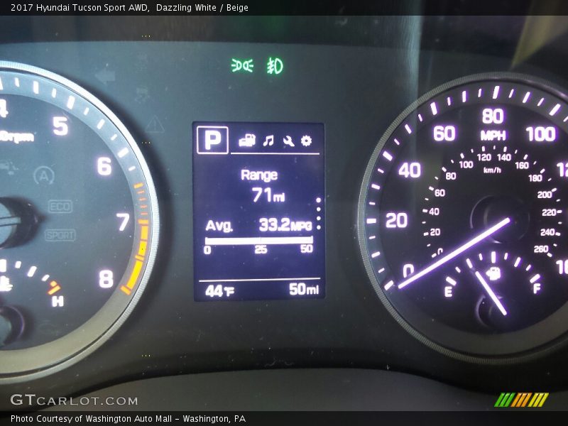 Dazzling White / Beige 2017 Hyundai Tucson Sport AWD