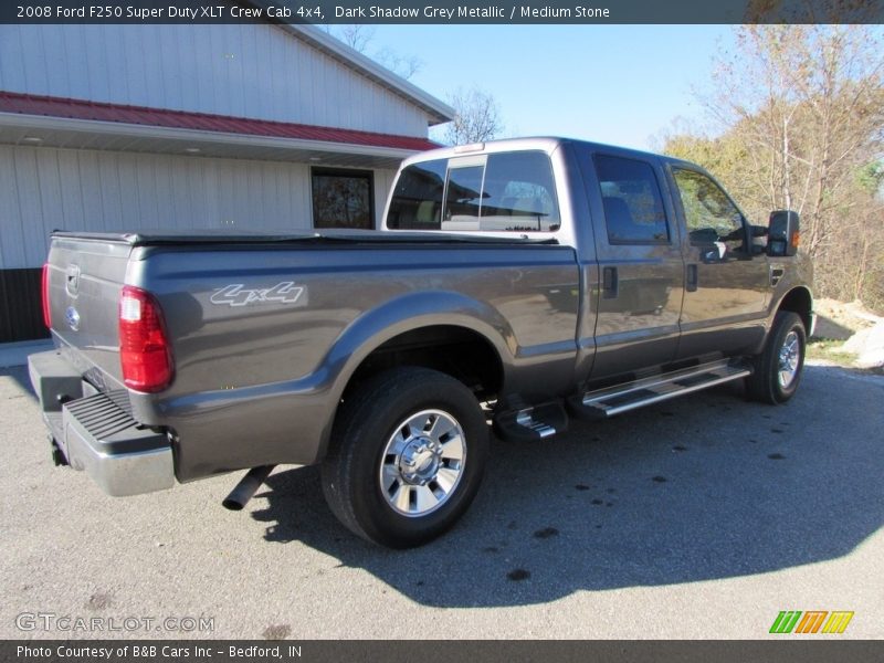 Dark Shadow Grey Metallic / Medium Stone 2008 Ford F250 Super Duty XLT Crew Cab 4x4