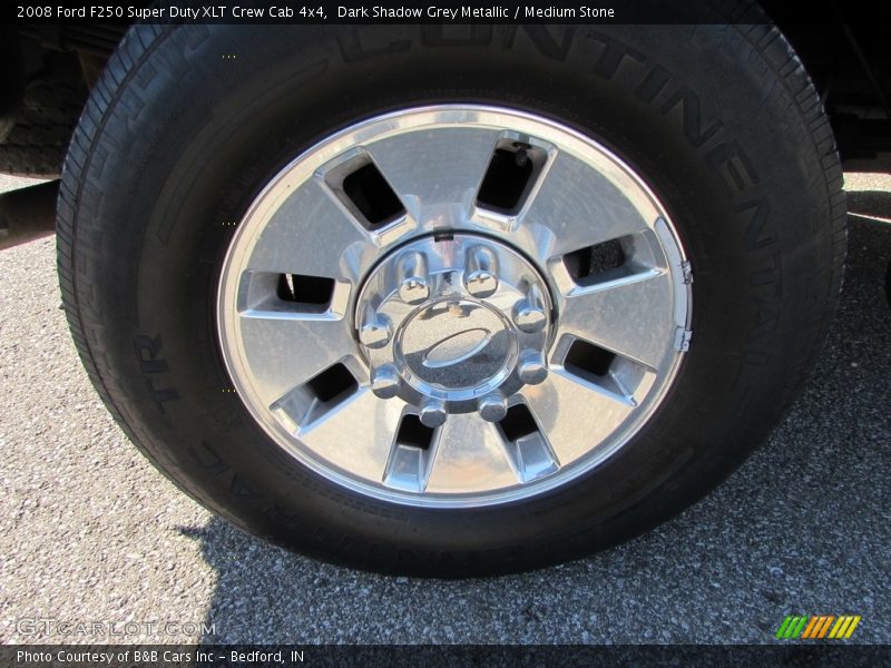 Dark Shadow Grey Metallic / Medium Stone 2008 Ford F250 Super Duty XLT Crew Cab 4x4
