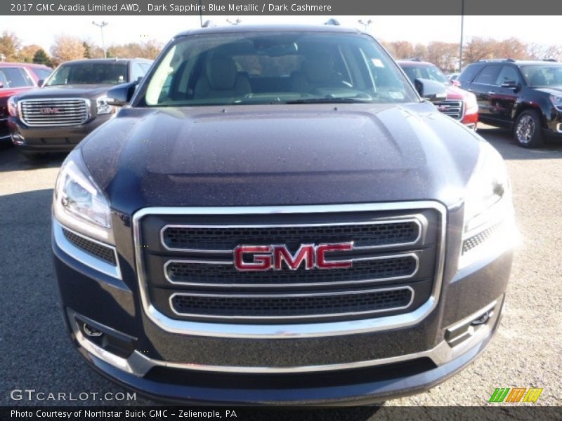 Dark Sapphire Blue Metallic / Dark Cashmere 2017 GMC Acadia Limited AWD