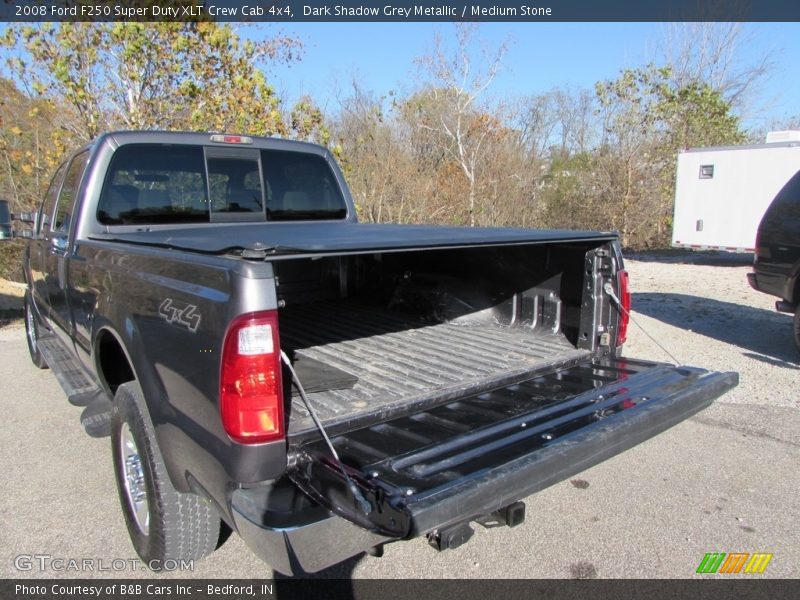 Dark Shadow Grey Metallic / Medium Stone 2008 Ford F250 Super Duty XLT Crew Cab 4x4