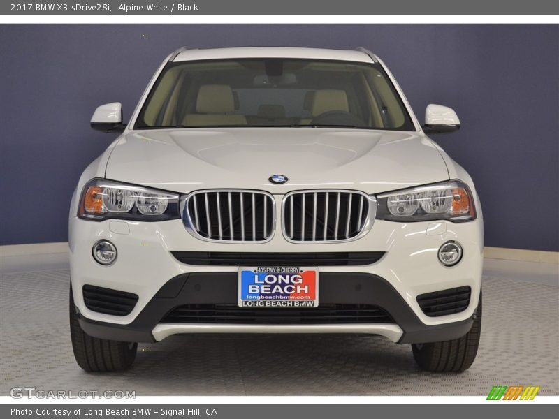Alpine White / Black 2017 BMW X3 sDrive28i