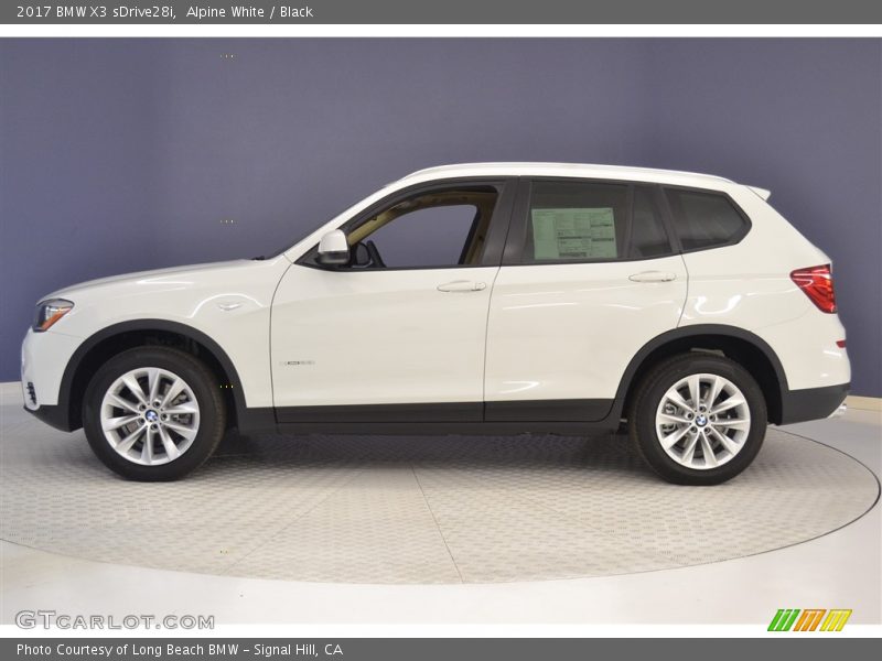 Alpine White / Black 2017 BMW X3 sDrive28i