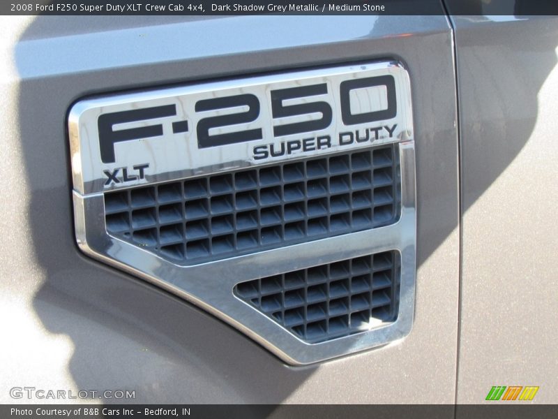 Dark Shadow Grey Metallic / Medium Stone 2008 Ford F250 Super Duty XLT Crew Cab 4x4