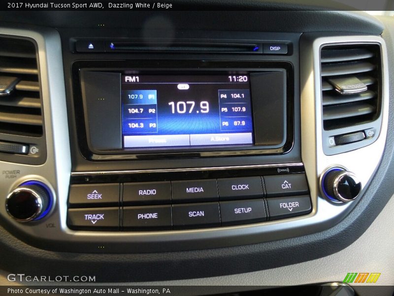 Dazzling White / Beige 2017 Hyundai Tucson Sport AWD