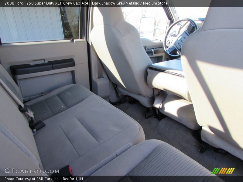 Dark Shadow Grey Metallic / Medium Stone 2008 Ford F250 Super Duty XLT Crew Cab 4x4