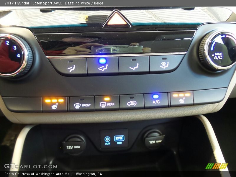 Dazzling White / Beige 2017 Hyundai Tucson Sport AWD