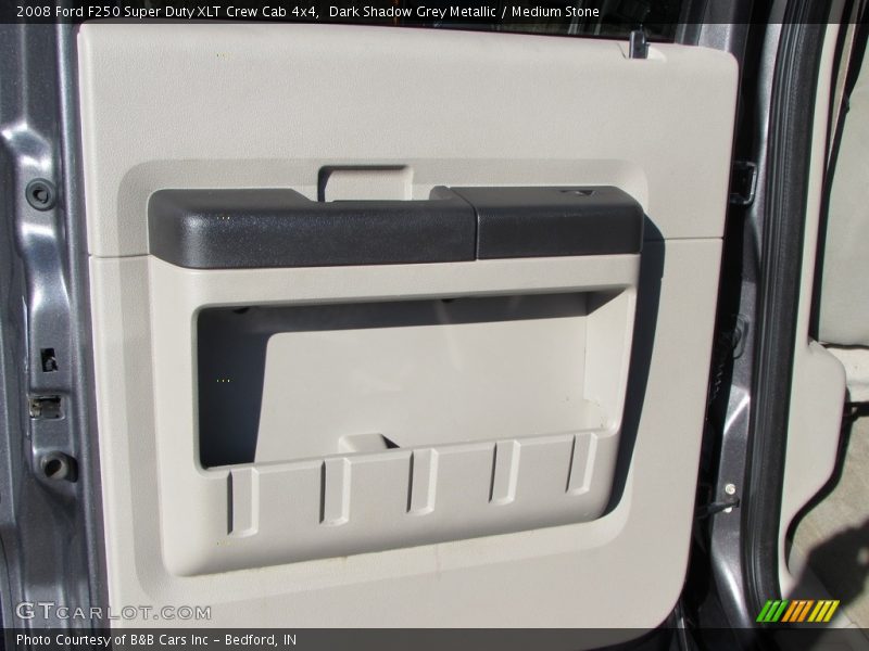 Dark Shadow Grey Metallic / Medium Stone 2008 Ford F250 Super Duty XLT Crew Cab 4x4