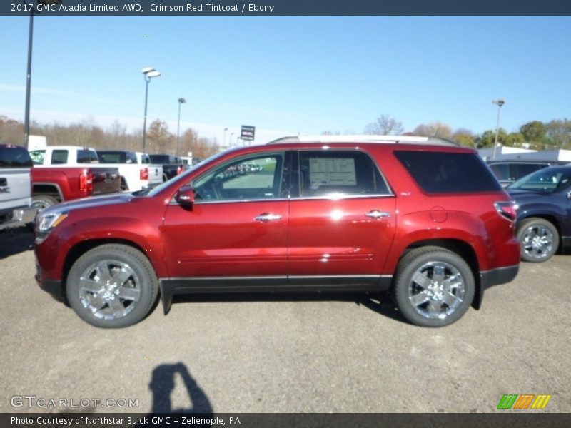 Crimson Red Tintcoat / Ebony 2017 GMC Acadia Limited AWD