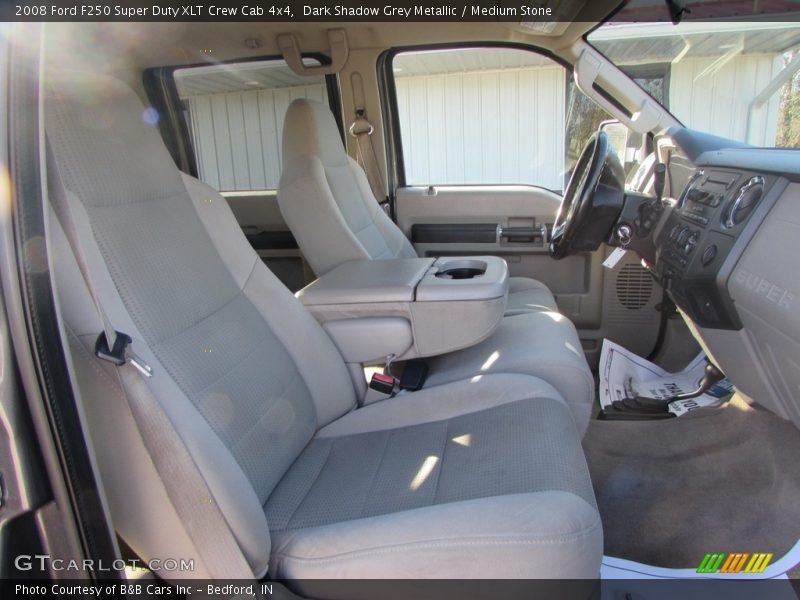 Dark Shadow Grey Metallic / Medium Stone 2008 Ford F250 Super Duty XLT Crew Cab 4x4