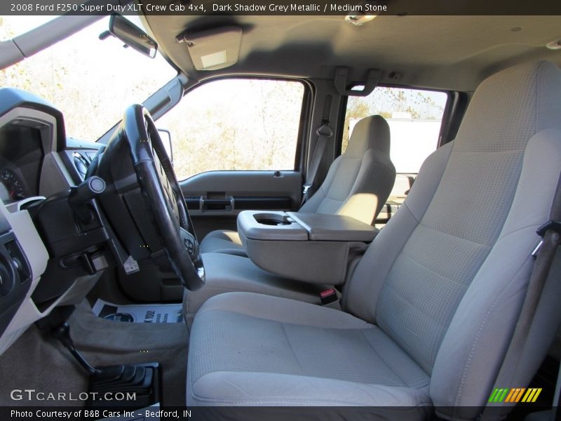 Dark Shadow Grey Metallic / Medium Stone 2008 Ford F250 Super Duty XLT Crew Cab 4x4