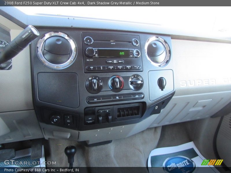 Dark Shadow Grey Metallic / Medium Stone 2008 Ford F250 Super Duty XLT Crew Cab 4x4