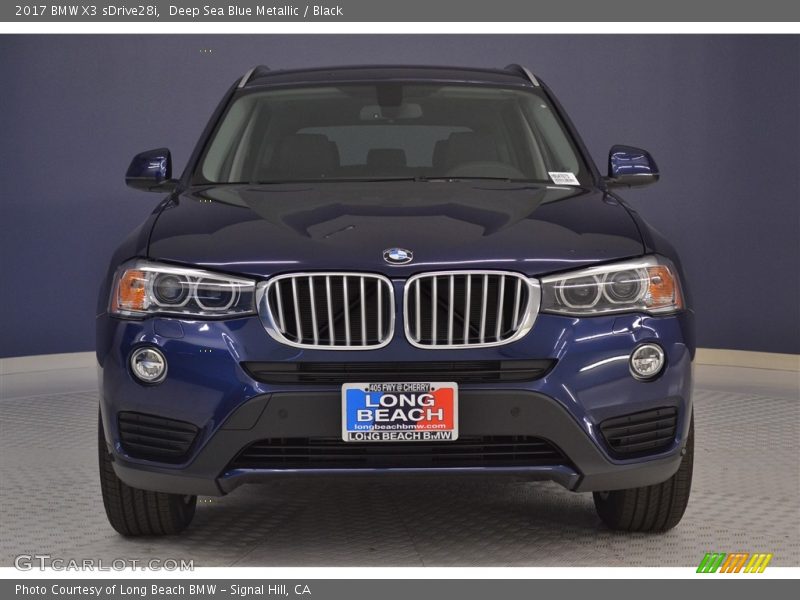 Deep Sea Blue Metallic / Black 2017 BMW X3 sDrive28i