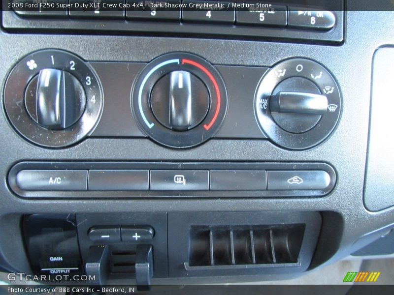 Dark Shadow Grey Metallic / Medium Stone 2008 Ford F250 Super Duty XLT Crew Cab 4x4