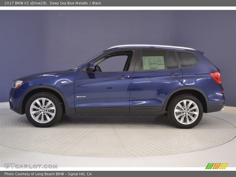 Deep Sea Blue Metallic / Black 2017 BMW X3 sDrive28i