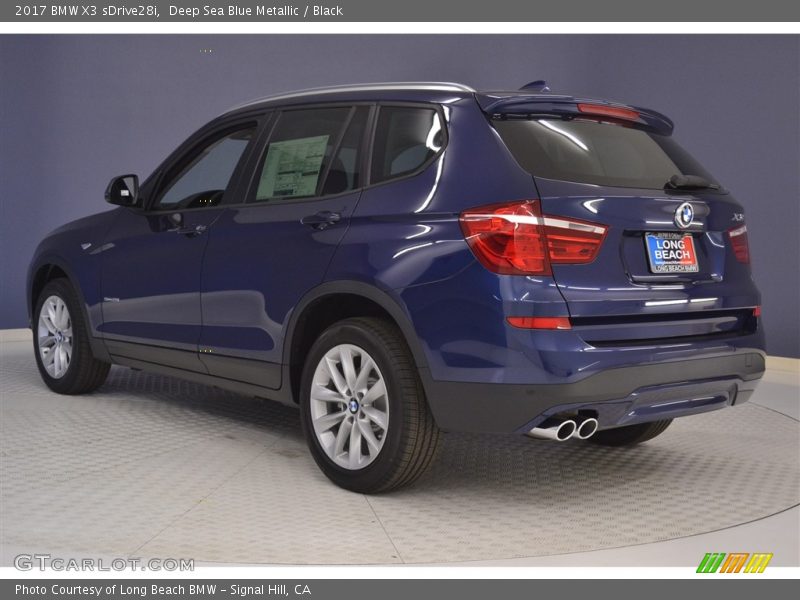 Deep Sea Blue Metallic / Black 2017 BMW X3 sDrive28i