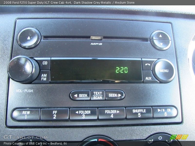 Dark Shadow Grey Metallic / Medium Stone 2008 Ford F250 Super Duty XLT Crew Cab 4x4